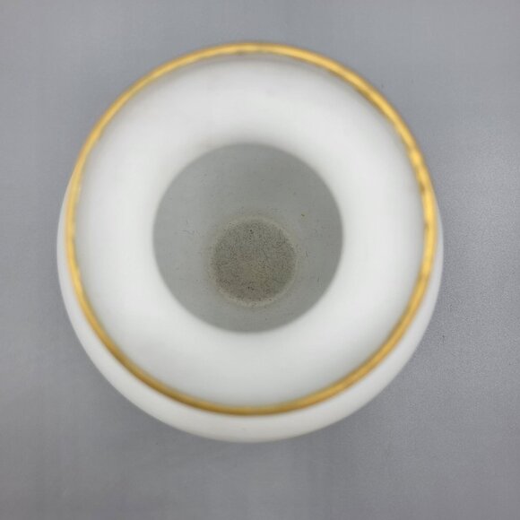 Vintage Enesco Satin Frosted White Glass Vase with Painted Owl 7.5" Tall - Picture 11 of 13